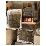 Assorted glass jars and lids