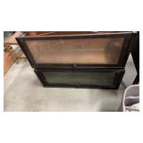 2 Pc Antique Glass Front Cases 35 x12 x12 ï¿½&