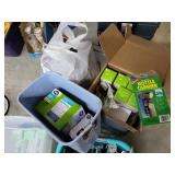 Flood lights & bottle carrier& assortment of