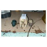 3 Small Agate Skull Paperweights