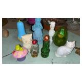 Assortment of Avon Bottles and Pile-O-Coins