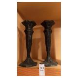 Pair of Dutch Scene Vases