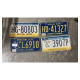 4 PA License Plates & File Cube