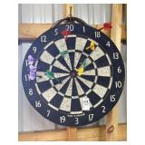 Dart board and darts