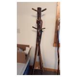 Wooden Rustic Hall Tree