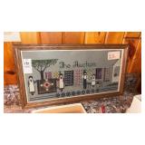The Auction Framed Cross Stitch Amish