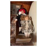 Lot of 2 Porcelain Dolls