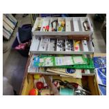 Tackle box & misc items