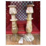 Alabaster candle sticks