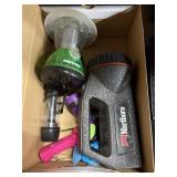 Flashlights, fans, mister