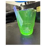 Uranium glass shot glass