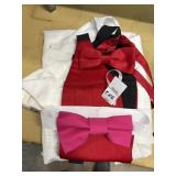 Bow ties, cummerbund and shirt