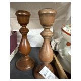 Wooden candle sticks