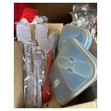 Collapsible lunch dishes, and silicone utensils