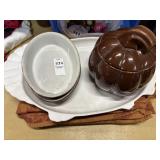 Pfaltzgraff turkey platter, pumpkin, Hall dishes,