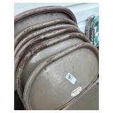 Folding metal chairs