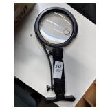 Magnifying glass with hook and stand
