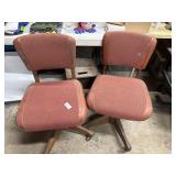 Vintage Rolling Desk Chairs- Pair - missing one