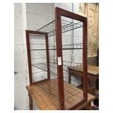 4 tier metal and wood shoe rack
