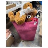 Hamper and stuffed toys