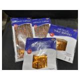 Orange metallic streamer decoration