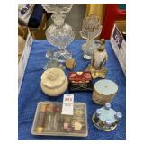 There is a vintage perfume bottles