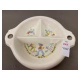 Weighted ceramic childï¿½s divided bowl