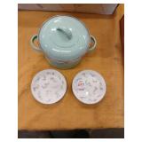 Royal Worcester china plates and pot lot