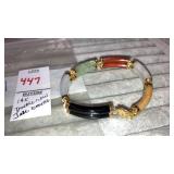 14k double row Jade bracelet