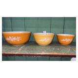 VTG Pyrex Nesting Butterfly Gold (Corelle) Set