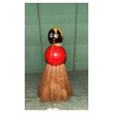 VTG Black Americana figural whisk broom, a