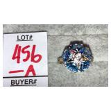 10k blue stone Eastern Star ring