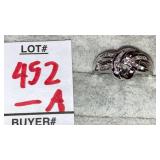 10k diamond criss cross ring