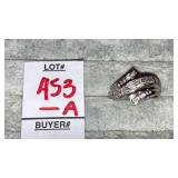 10k diamond criss cross ring