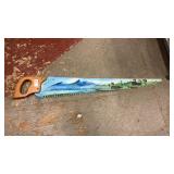Hand painted Decorative Handsaw