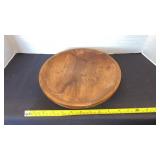 Hand turned wooden bowl from one solid piece of