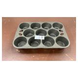Vintage Unmarked Cast Iron Muffin Pan made in