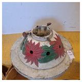 Vintage cast iron electric Christmas tree stand