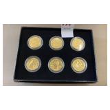 Commemorative State Quarters 24k Gold Layered