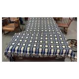 Vintage Jacquard Woven Blanket Throw, 83x77in.