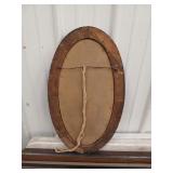 Vintage oval framed prints set of 2