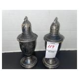 Vintage Sterling Silver - weighted S & P shakers