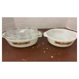 2 Fire King Casserole Dishes