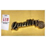 Westinghouse ï¿½Qualityï¿½ brass paperweight