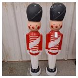 Blow mold toy soldiers(2) 30 inches