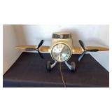 VTG Art Deco Sessions electric airplane clock 21 "