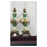 2 VTG Italian porcelain table lamp in the