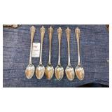 (6) Lesco Sil Co silverplate ice tea spoons