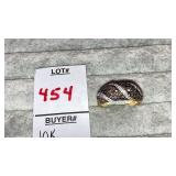 10k chocolate & white diamond band