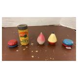 Vintage Green Top Tube Repair Kit, Spinning Tops,